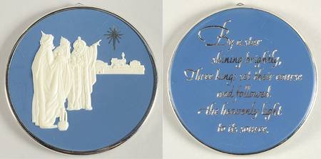 1982 Hallmark Christmas Ornaments Three Kings Cameo - Boxed