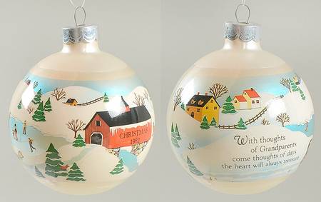 1982 Hallmark Christmas Ornaments Grandparents - Boxed