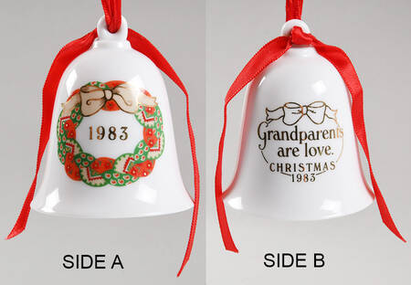 1983 Hallmark Christmas Ornaments Grandparents - No Box