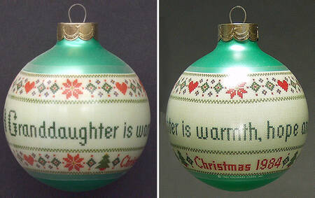 1984 Hallmark Christmas Ornaments Granddaughter - Boxed