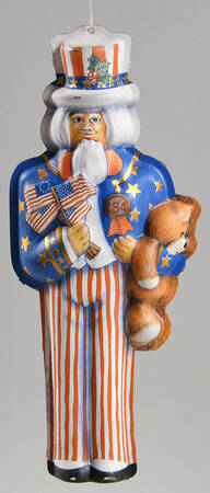 1984 Hallmark Christmas Ornaments Uncle Sam - No Box