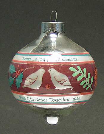 1984 Hallmark Christmas Ornaments First Christmas Together - Boxed