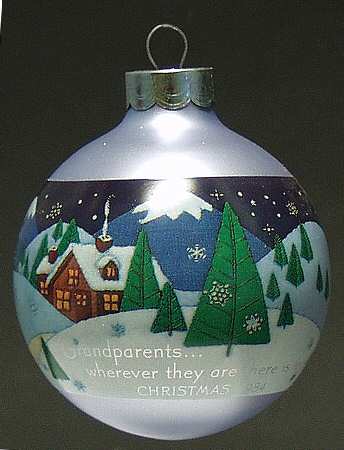1984 Hallmark Christmas Ornaments Grandparents - Boxed