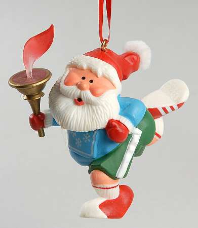 1984 Hallmark Christmas Ornaments Marathon Santa - Boxed