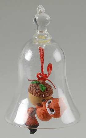 1984 Hallmark Christmas Ornaments Bell Ringer Squirrel - Boxed