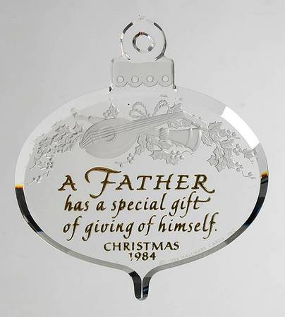 1984 Hallmark Christmas Ornaments Father - Boxed