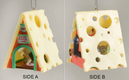 1985 Hallmark Christmas Ornaments Swiss Cheese Lane - Boxed