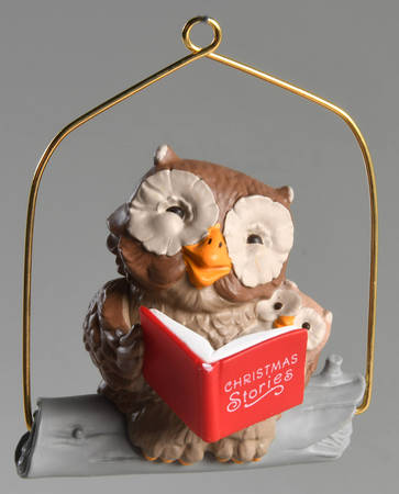 1986 Hallmark Christmas Ornaments Happy Christmas To Owl - Boxed