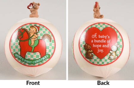 1986 Hallmark Christmas Ornaments Baby's First Christmas - No Box
