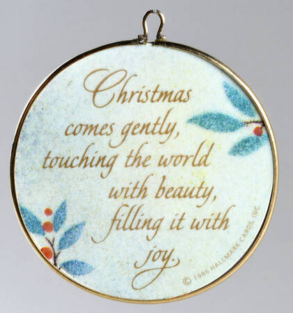 1986 Hallmark Christmas Ornaments Christmas Beauty - No Box