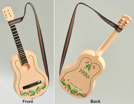 1986 Hallmark Christmas Ornaments Christmas Guitar - No Box 108