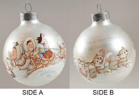 1986 Hallmark Christmas Ornaments Friends Are Fun - No Box