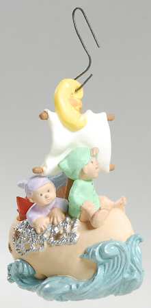 1986 Hallmark Christmas Ornaments Wynken, Bynken & Nod - Boxed