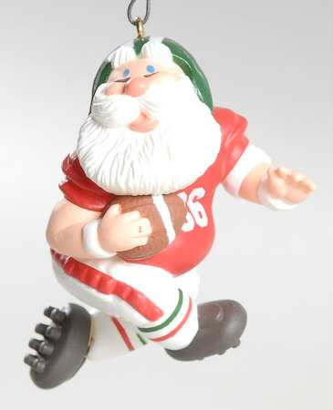 1986 Hallmark Christmas Ornaments Touchdown Santa - Boxed