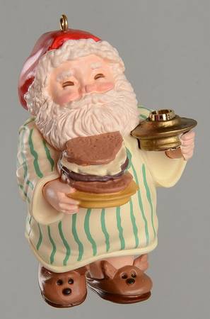1986 Hallmark Christmas Ornaments Santas Snack - Boxed