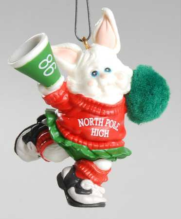 1986 Hallmark Christmas Ornaments Rah Rah Rabbit  - Boxed
