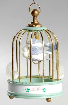 1986 Hallmark Christmas Ornaments First Christmas Together-Bird Cage - With Box