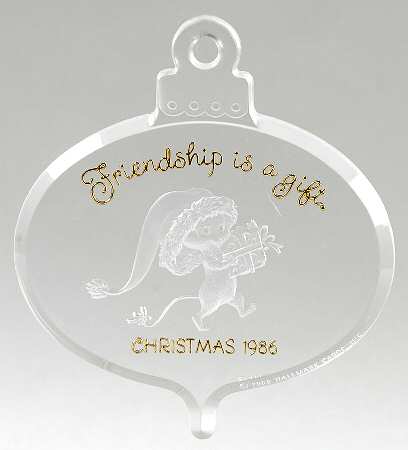 1986 Hallmark Christmas Ornaments Friendship's Gift - Boxed