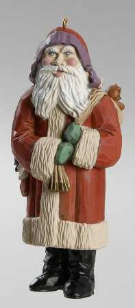 1986 Hallmark Christmas Ornaments Old Fashioned Santa - Boxed