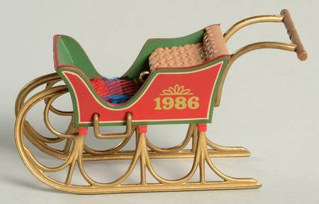 1986 Hallmark Christmas Ornaments Country Sleigh - Boxed