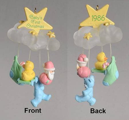 1986 Hallmark Christmas Ornaments Baby's 1st Christmas-Mobile - Boxed