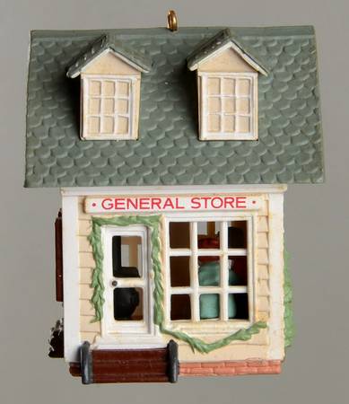 1986 Hallmark Christmas Ornaments General Store-Lighted - Boxed