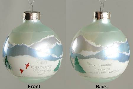 1986 Hallmark Christmas Ornaments First Christmas Together-Ball - Boxed