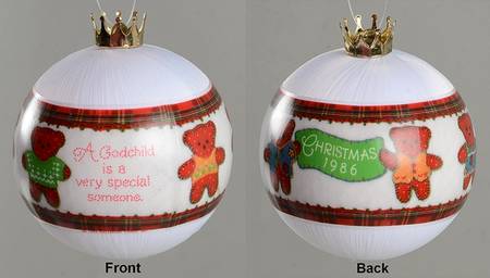 1986 Hallmark Christmas Ornaments Godchild - Boxed