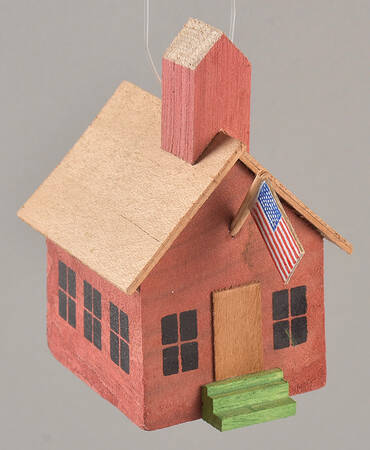 1988 Hallmark Christmas Ornaments Old-Fashioned Schoolhouse - Boxed