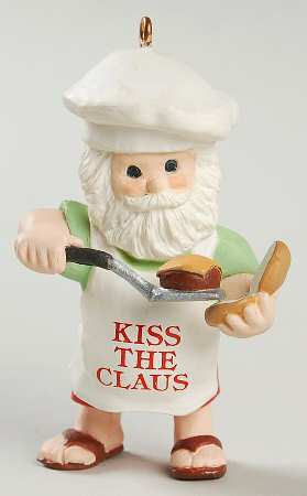 1988 Hallmark Christmas Ornaments Kiss The Claus - Boxed