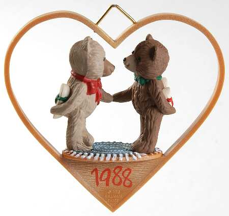 1988 Hallmark Christmas Ornaments First Christmas Together-Bears - Boxed