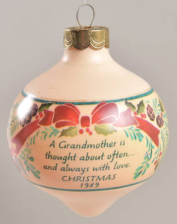 1989 Hallmark Christmas Ornaments Grandmother - Boxed