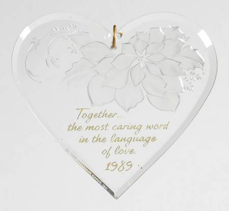 1989 Hallmark Christmas Ornaments Language Of Love - Boxed