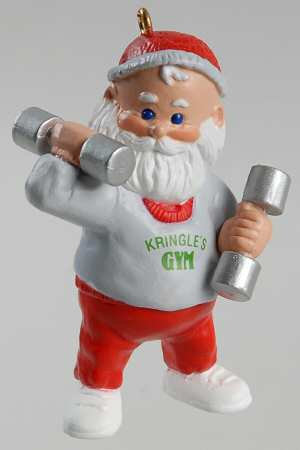 1989 Hallmark Christmas Ornaments Gym Dandy - Boxed