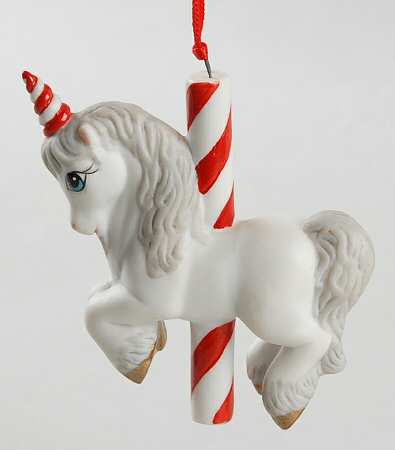 1989 Hallmark Christmas Ornaments Merry-Go-Round Unicorn - Boxed