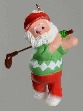 1989 Hallmark Christmas Ornaments On The Links-Golfing Santa - Boxed