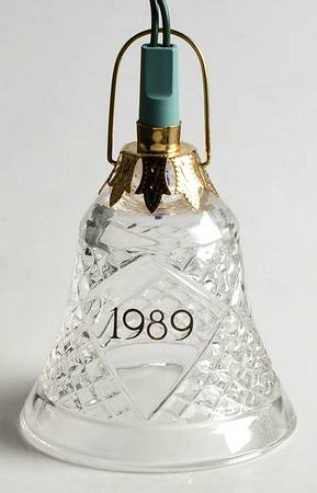 1989 Hallmark Christmas Ornaments Crystal Holiday Bell-Lighted - Boxed