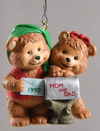 1990 Hallmark Christmas Ornaments Mom And Dad - Boxed