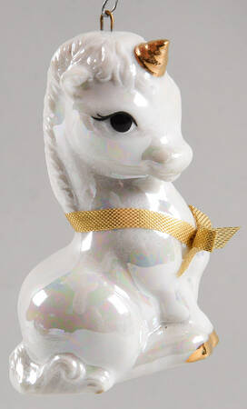 1990 Hallmark Christmas Ornaments Baby Unicorn - Boxed
