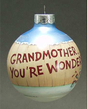 1990 Hallmark Christmas Ornaments Grandmother - Boxed