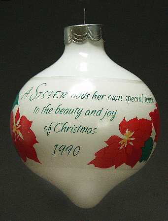 1990 Hallmark Christmas Ornaments Sister - Boxed