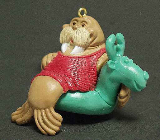 1990 Hallmark Christmas Ornaments Poolside Walrus - Boxed