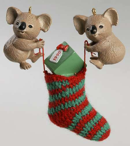 1990 Hallmark Christmas Ornaments Stocking Pals - Boxed