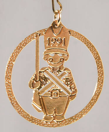 1991 Hallmark Christmas Ornaments Brass Soldier - Boxed
