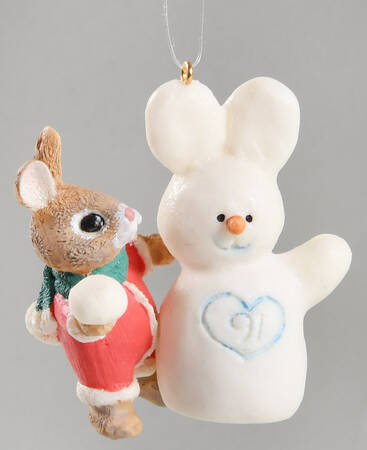 1991 Hallmark Christmas Ornaments Snow Twins - No Box