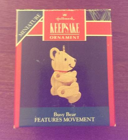 1991 Hallmark Christmas Ornaments Busy Bear - Boxed