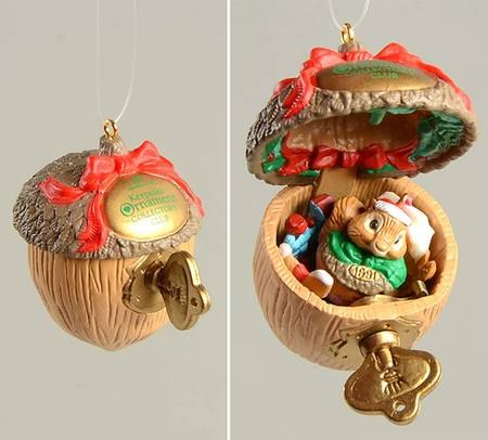 1991 Hallmark Christmas Ornaments Hidden Treasure-Lil Keeper Squirrel - Boxed