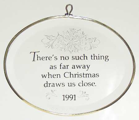 1991 Hallmark Christmas Ornaments Across The Miles - Boxed