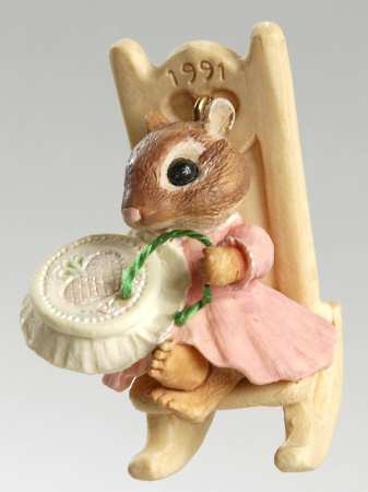 1991 Hallmark Christmas Ornaments Loving Stitches - Boxed