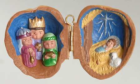 1991 Hallmark Christmas Ornaments Nutshell Nativity - Boxed